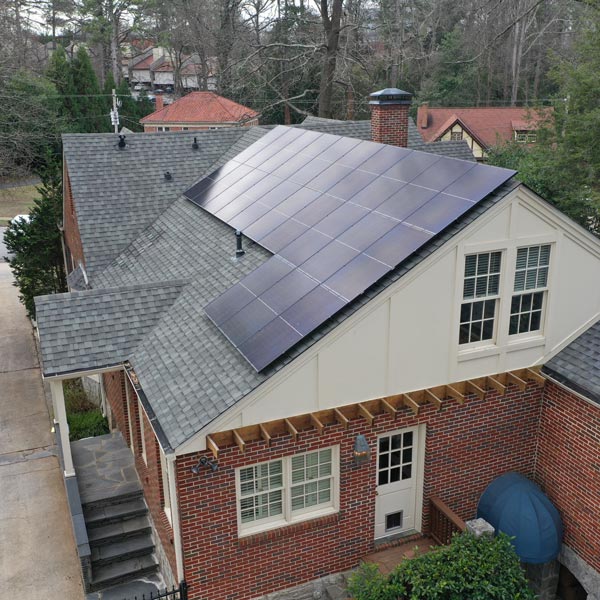 house with solar panels