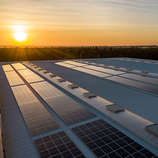 Solar panels on a commercial building provided by Better Tomorrow Solar Services in Atlanta, GA.